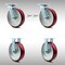 Service Caster 8 Inch SS Poly on Aluminum Caster Set with Roller Bearings 2 Swivel Lock 2 Rigid SCC-SS30S820-PAR-BSL-2-R-2 - alternate 1